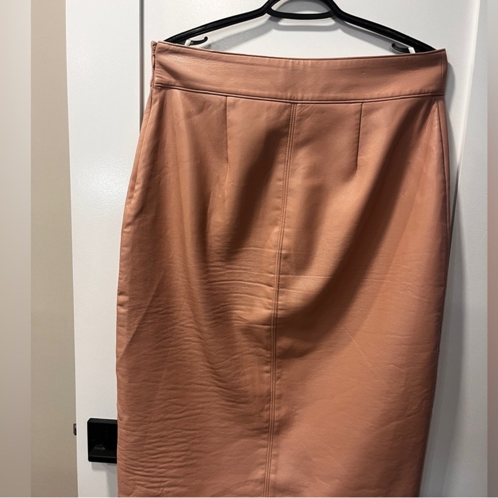 Babaton Tan Midi Skirt